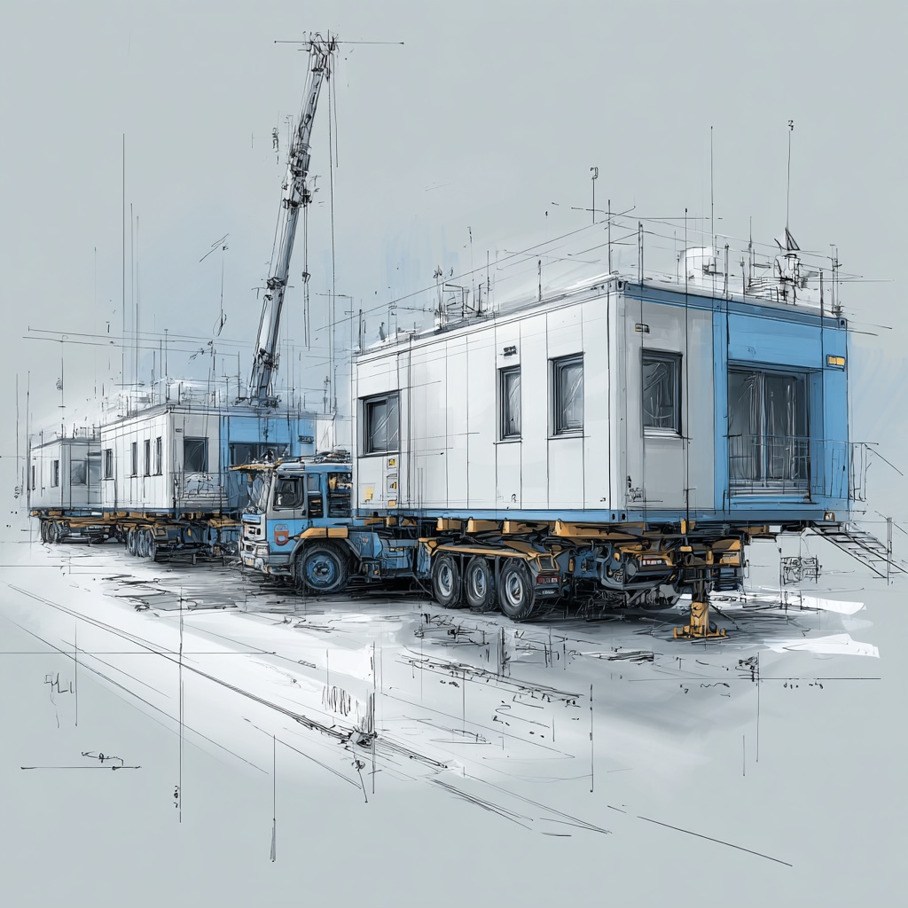 Перебазирование модульных зданий